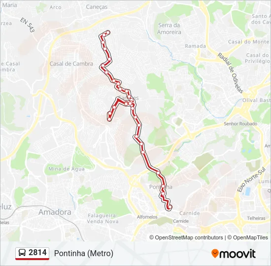 2814 Bus Line Map