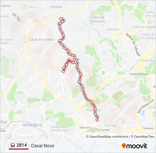 2814 Bus Line Map