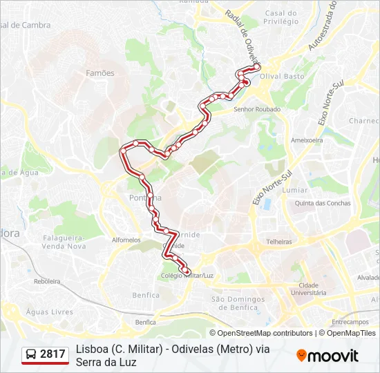 2817 Bus Line Map