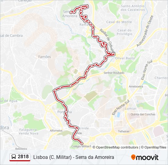 2818 Route: Schedules, Stops & Maps - Colégio Militar (Updated)