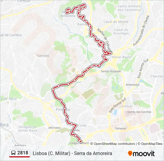 2818 Bus Line Map