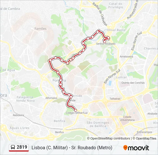 2819 Bus Line Map