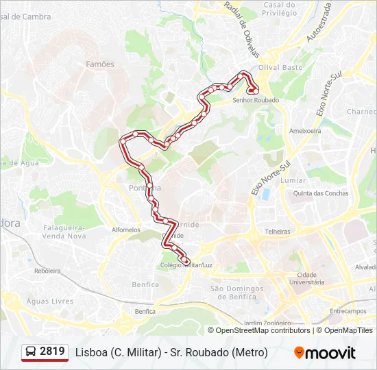 2819 Bus Line Map