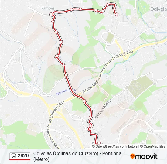 2820 Bus Line Map