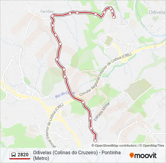 2820 Bus Line Map