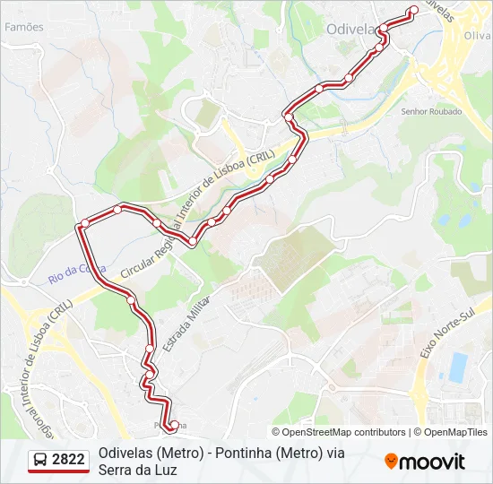 2822 Bus Line Map