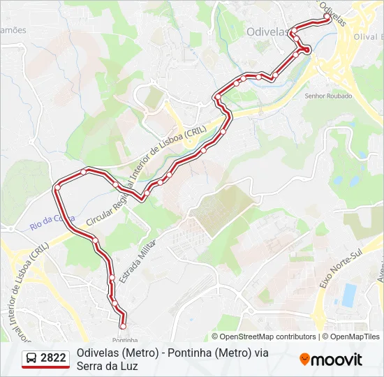 2822 Bus Line Map
