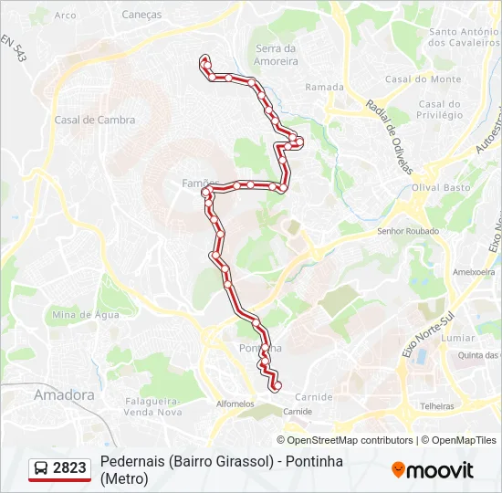 2823 Bus Line Map