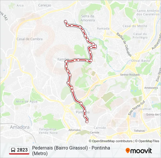 2823 Bus Line Map