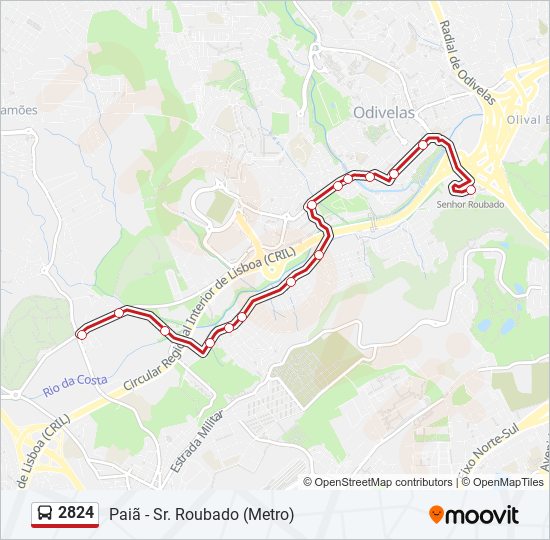 2824 bus Line Map