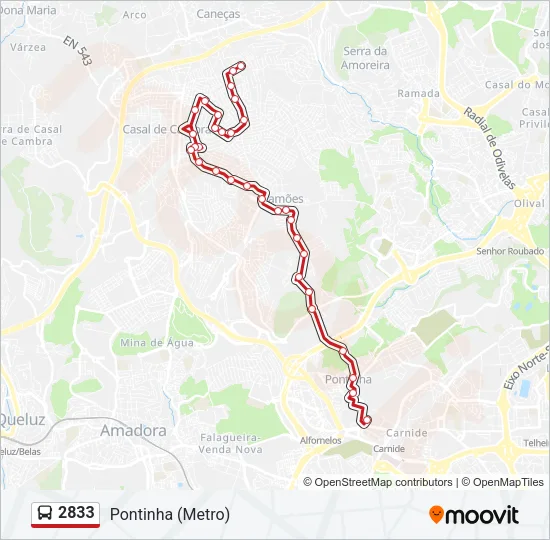 2833 Bus Line Map