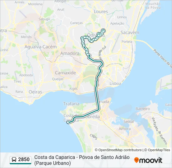 2850 Bus Line Map