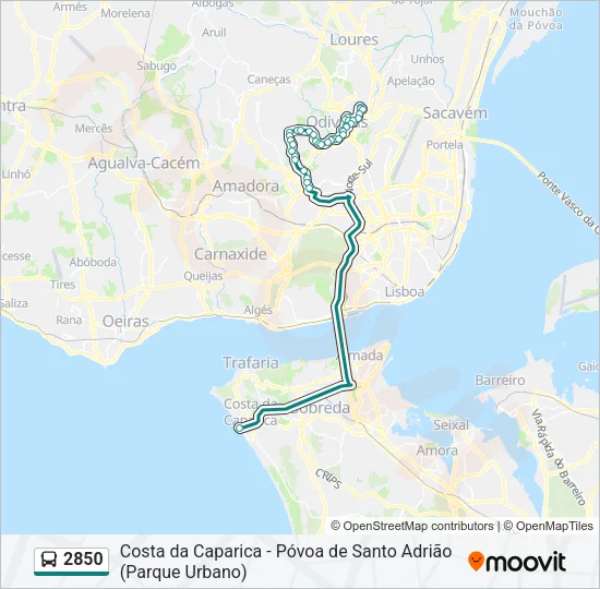2850 Bus Line Map