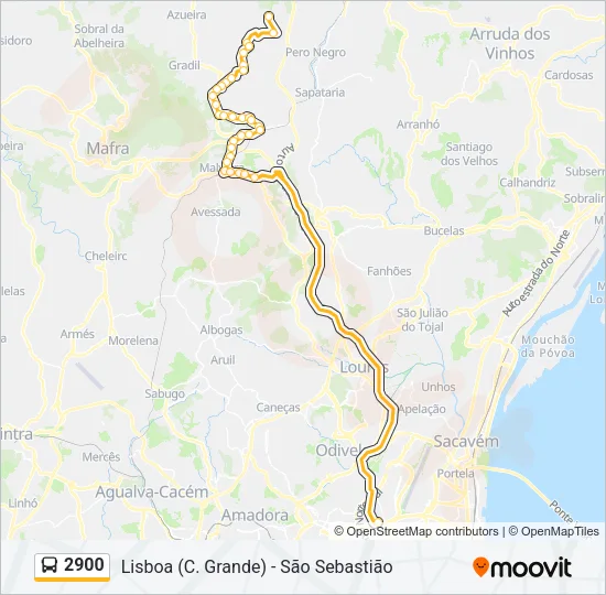 2900 Bus Line Map