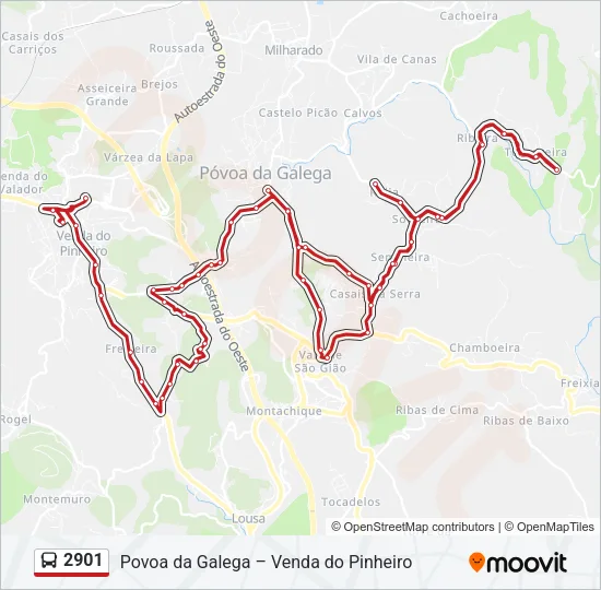 2901 Bus Line Map