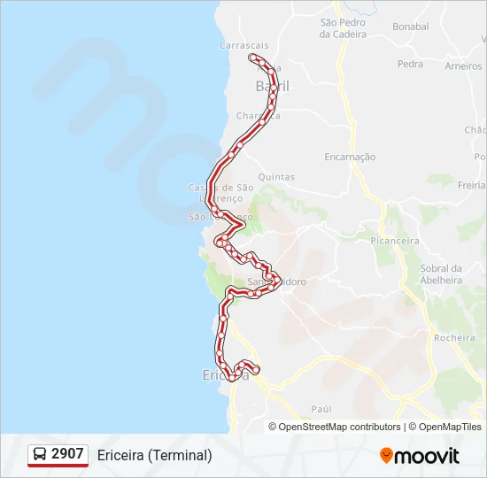 2907 Bus Line Map