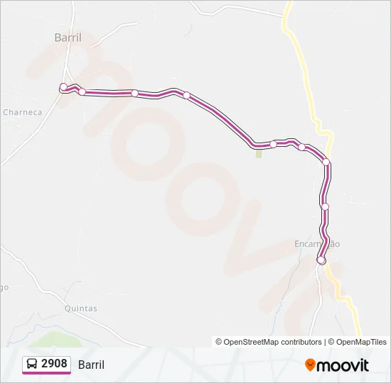 2908 Bus Line Map