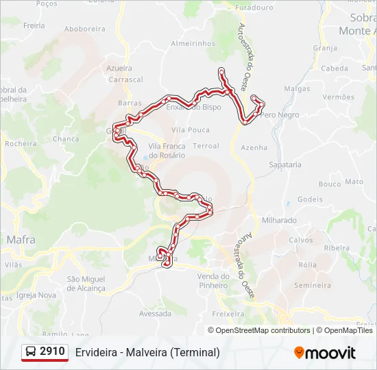 2910 Bus Line Map