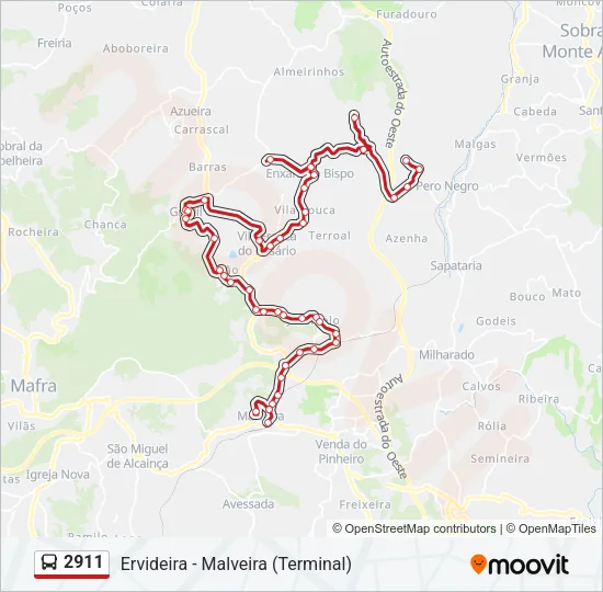 2911 Bus Line Map