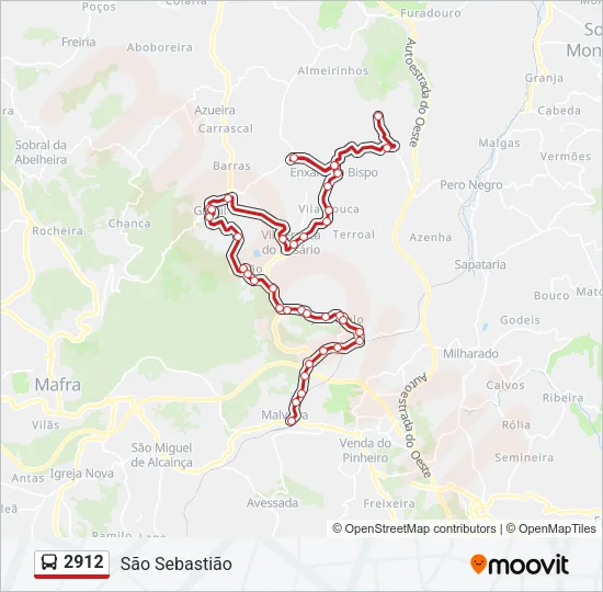 2912 Bus Line Map