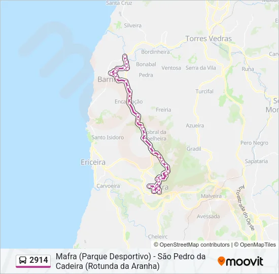 2914 Bus Line Map