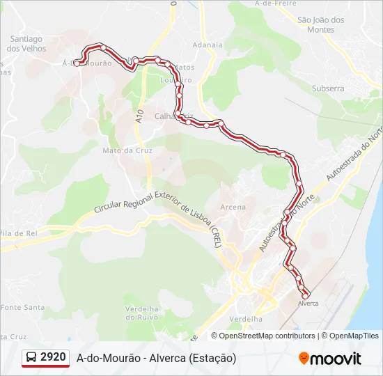 2920 Bus Line Map