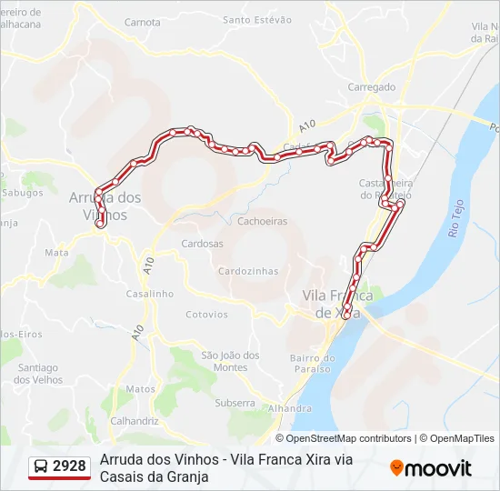 2928 Bus Line Map
