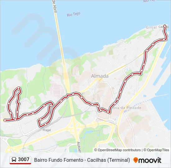 3007 Bus Line Map