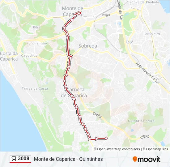 3008 Bus Line Map