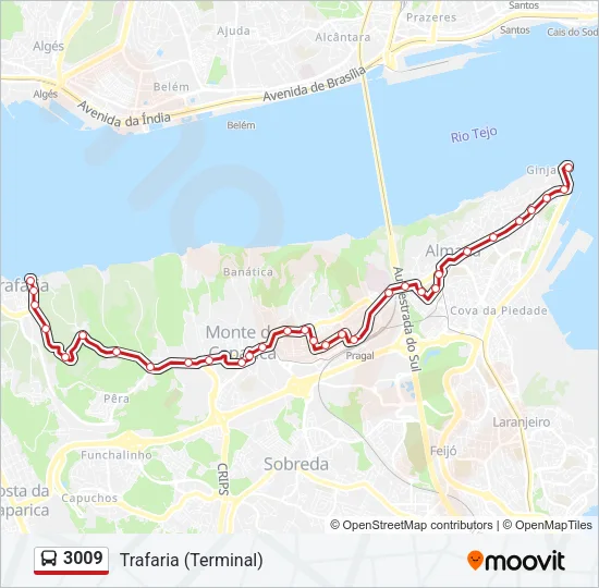 3009 Bus Line Map