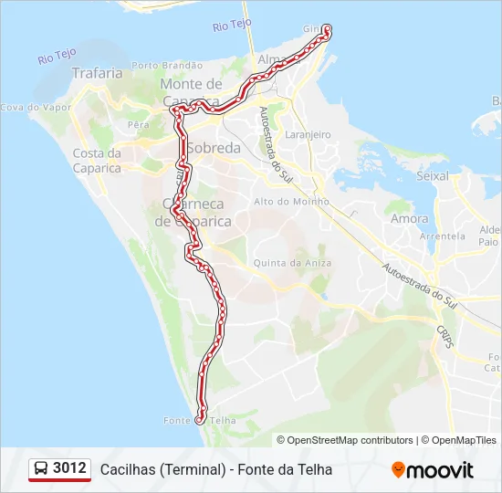 3012 Bus Line Map