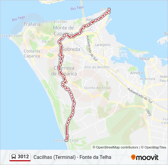 3012 Bus Line Map