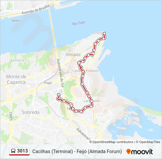 3013 Bus Line Map