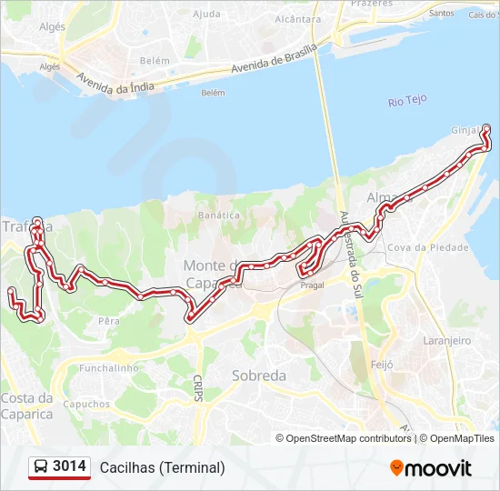 3014 Bus Line Map
