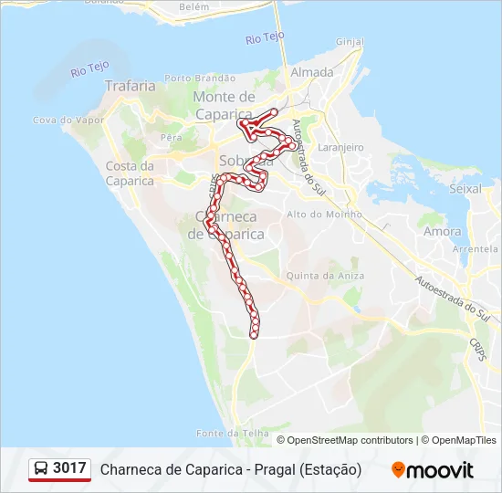 3017 Bus Line Map