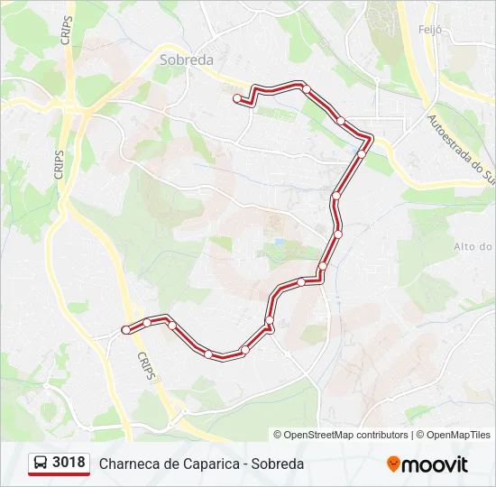 3018 Bus Line Map