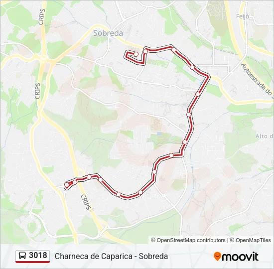 3018 Bus Line Map