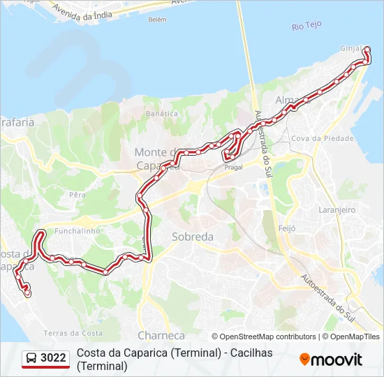 3022 Bus Line Map