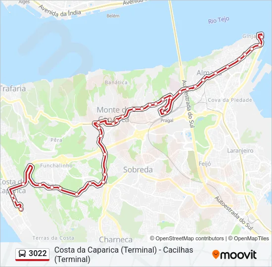 3022 Bus Line Map