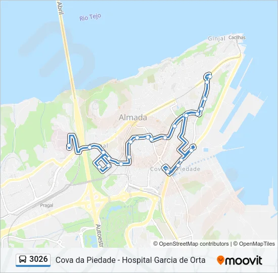 3026 Bus Line Map