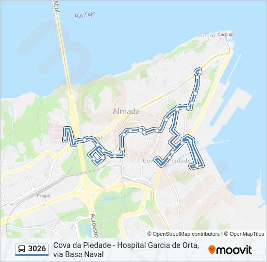 3026 Bus Line Map