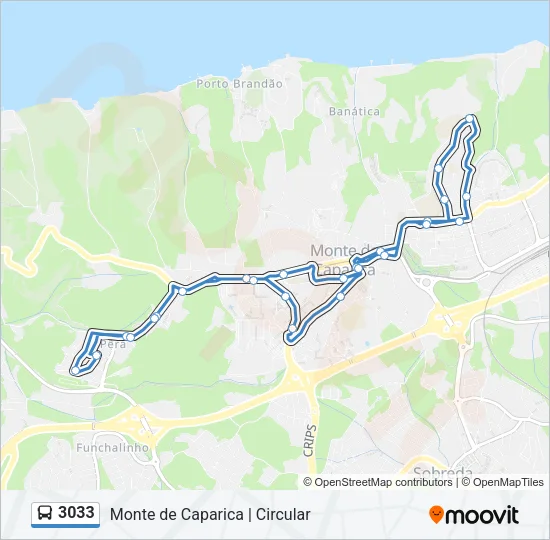 3033 Bus Line Map