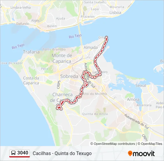 3040 Bus Line Map