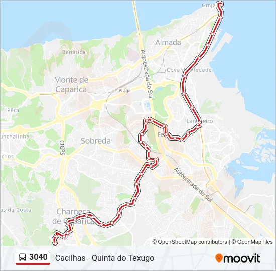 3040 Bus Line Map