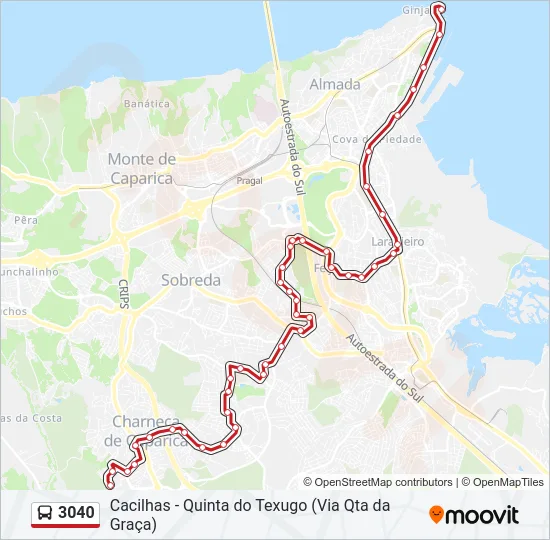 3040 Bus Line Map