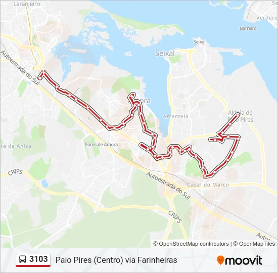 3103 Bus Line Map