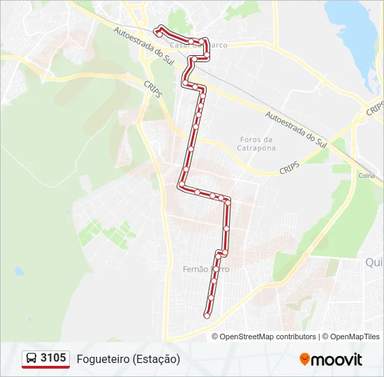 3105 Bus Line Map
