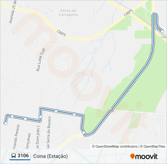 3106 Bus Line Map