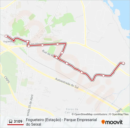 3109 Bus Line Map