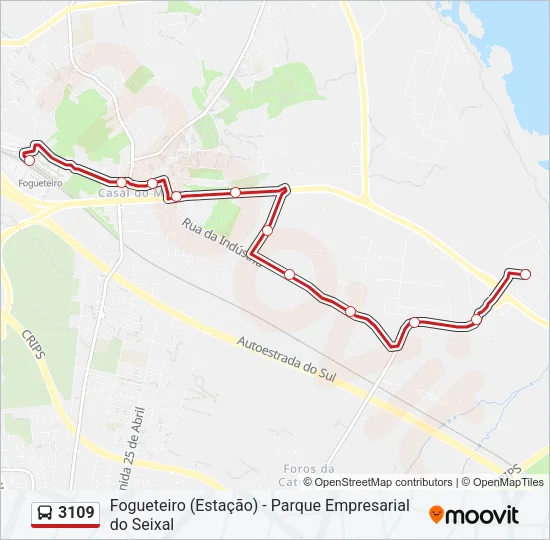 3109 Bus Line Map